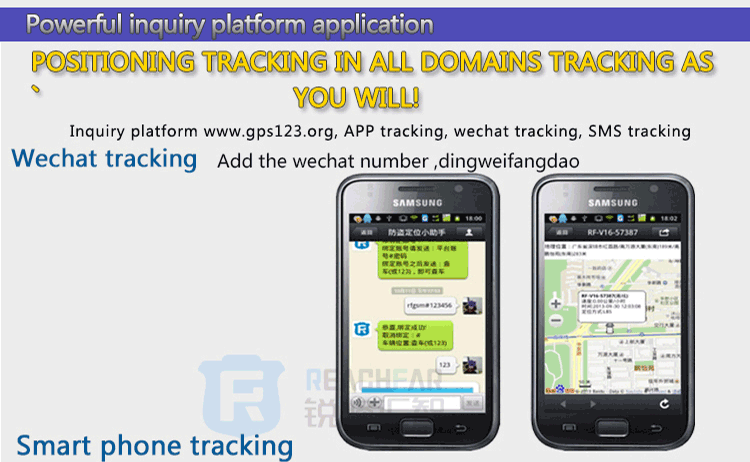 RF-V8S GPS/GSM/GPRS tracker Press for SOS/ Geo-fence alert,app/wechat/sms,No box 