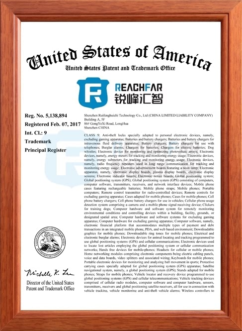 Trademark Certificate - US